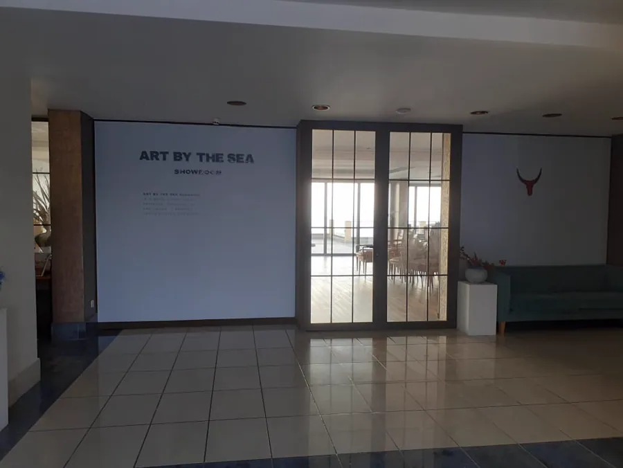 Art by the Sea gallery entrance inside the building