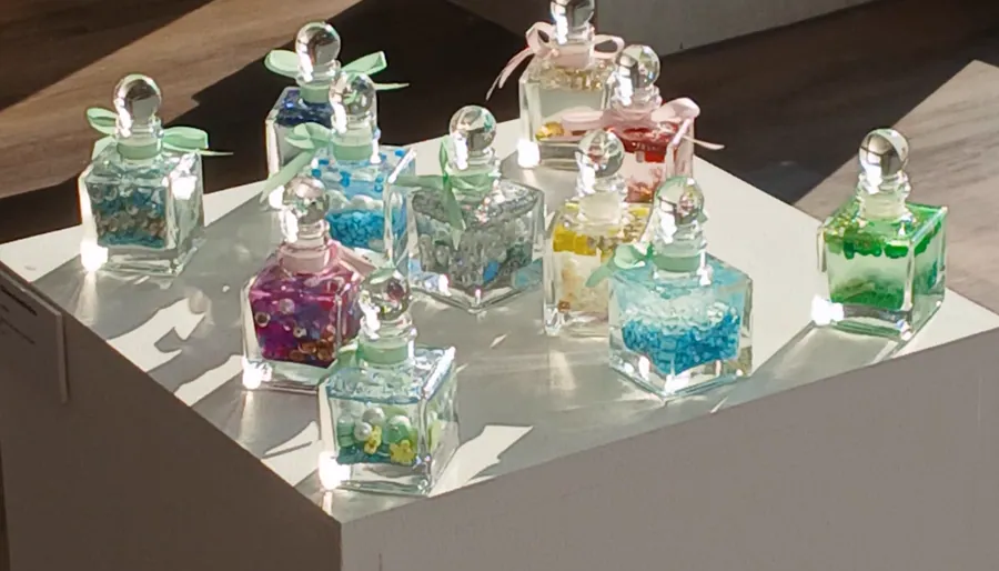A colourful collection of finished Genie Jars